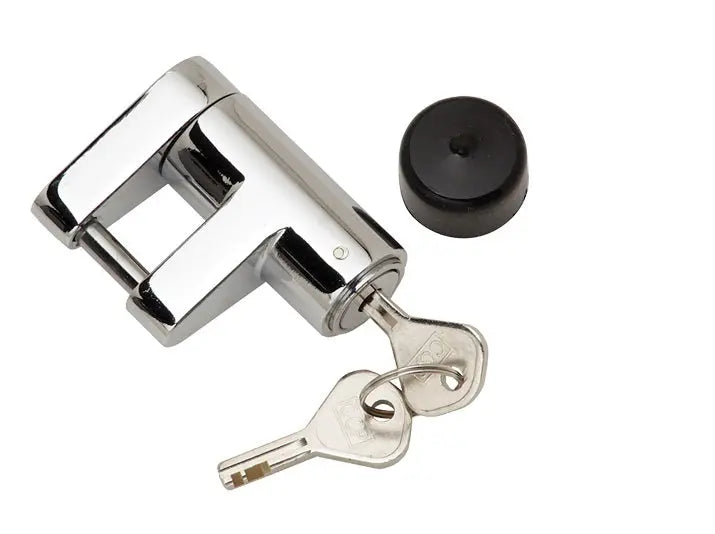 Bulldog/Fult Chrome Coupler Lock Model 580403 for Secure Trailer Connections