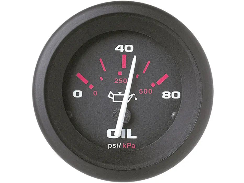 SierraMarine Oil Pressure Gauge for Amega Boats - 0-80 PSI, 2-inch Diameter