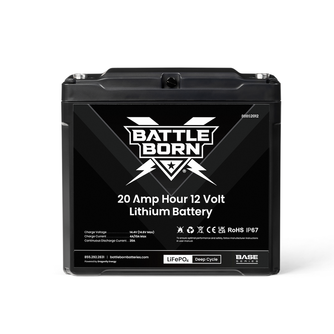 Battle Born 20Ah 12V Lithium Iron Phosphate (LiFePO4) Battery - BBBS2012