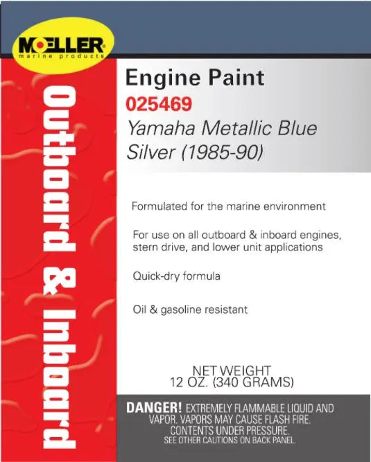 Moeller EP Yamaha Metallic Blue Silver Marine Battery Cover - Part 025469