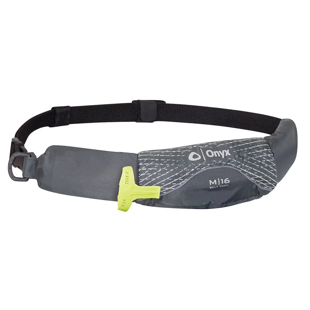 ONYX OUTDOOR M-16 Manual Inflatable Belt Pack in Gray