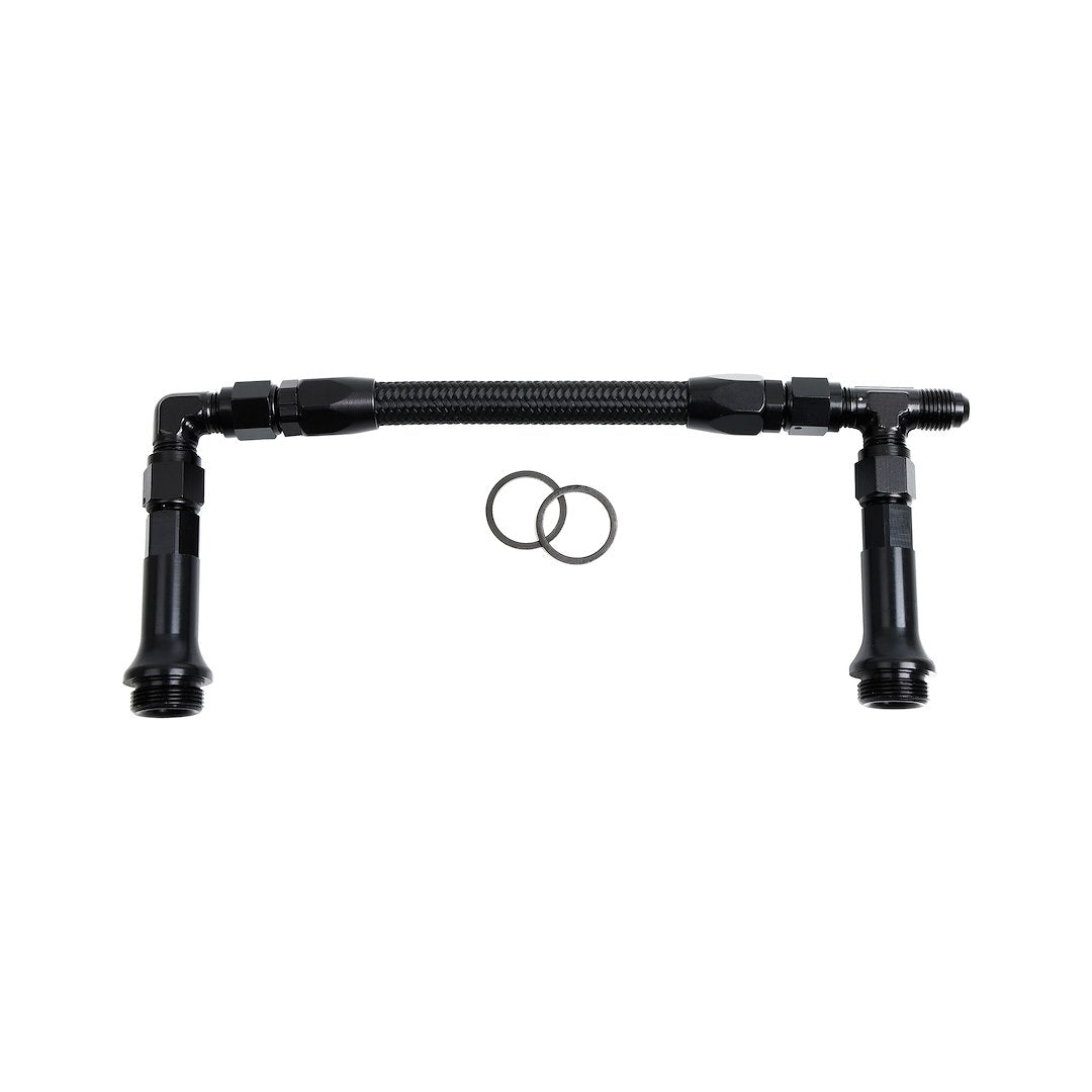 SpeedFX -6AN Black Dual Inlet Holley 4150 Fuel Line Fittings