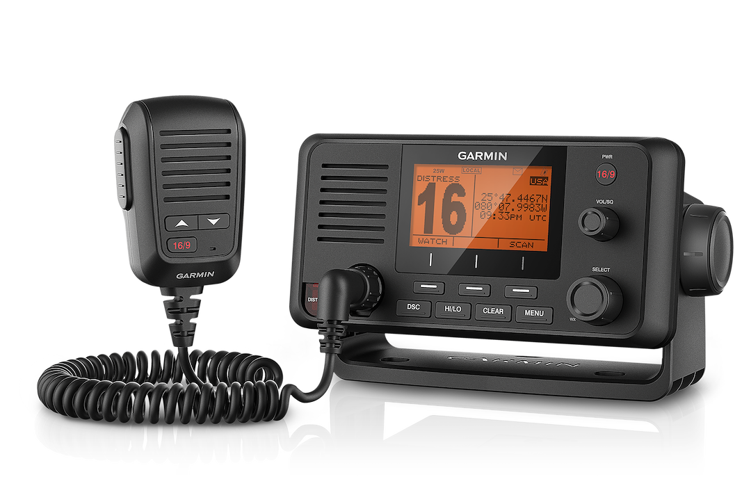 Garmin ELEC. VHF 215 with GPS Hailer and Optional Remote