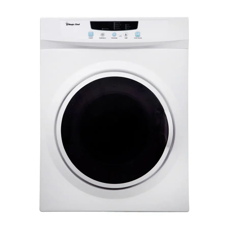 Magic Chef MCSDRY35W 3.5 Cu. Ft. Compact Dryer - Space-Saving Clothes Dryer for Small Loads