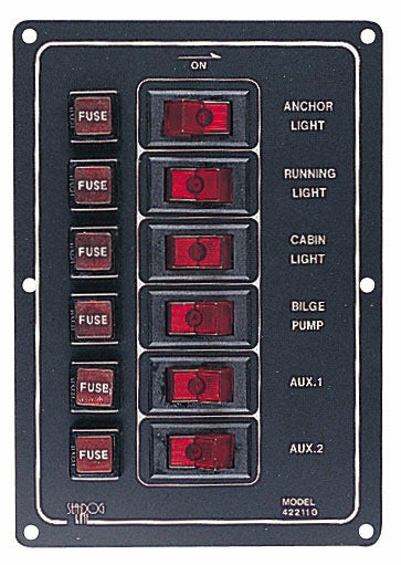 Sea Dog Aluminum Switch Panel - Vertical, Model 4221101