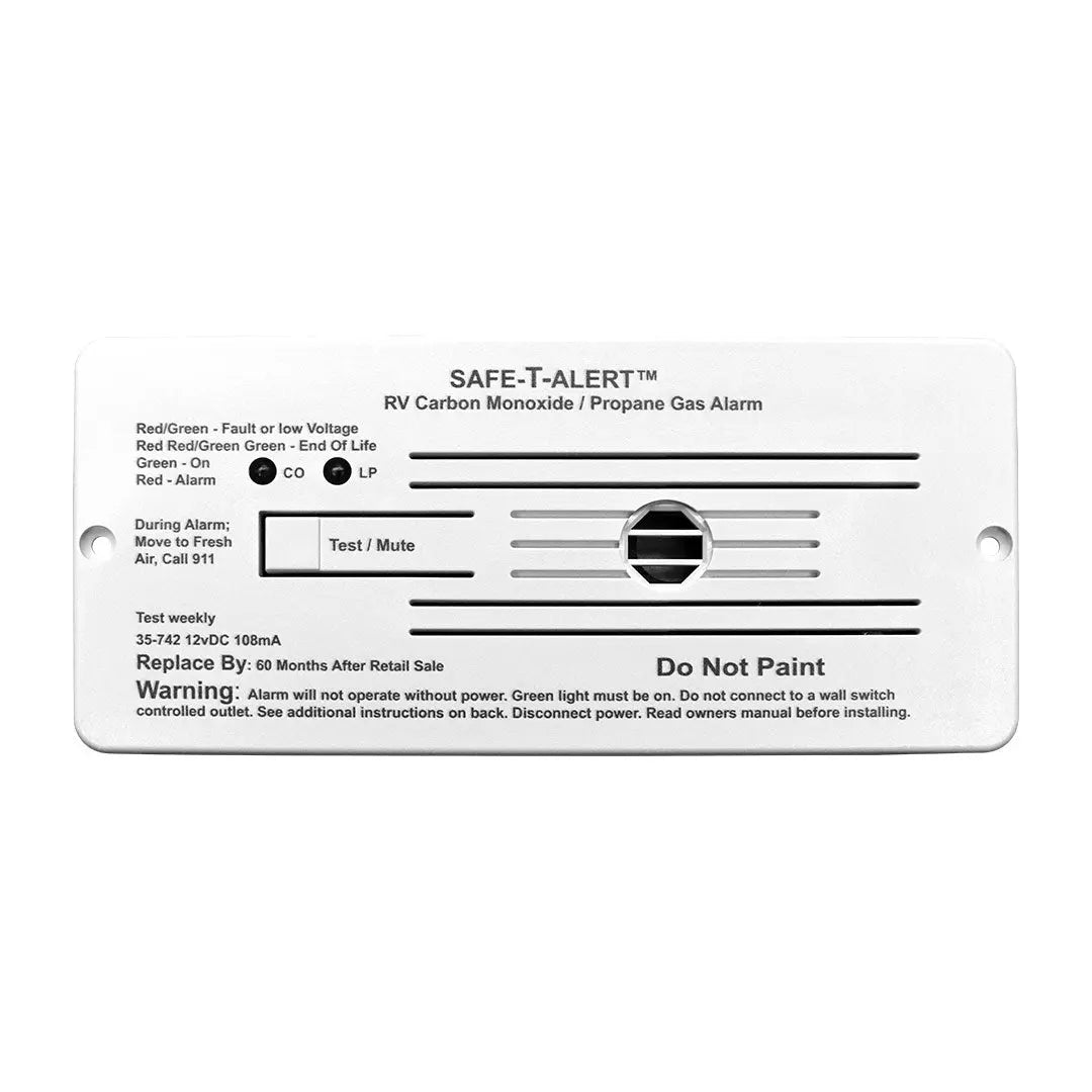 MTI Industry 35742WT 12V CO/LP Gas Alarm Flush Mount