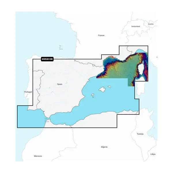 Garmin Carto Spain Mediterranean Coast Map - Part Number 010C123700