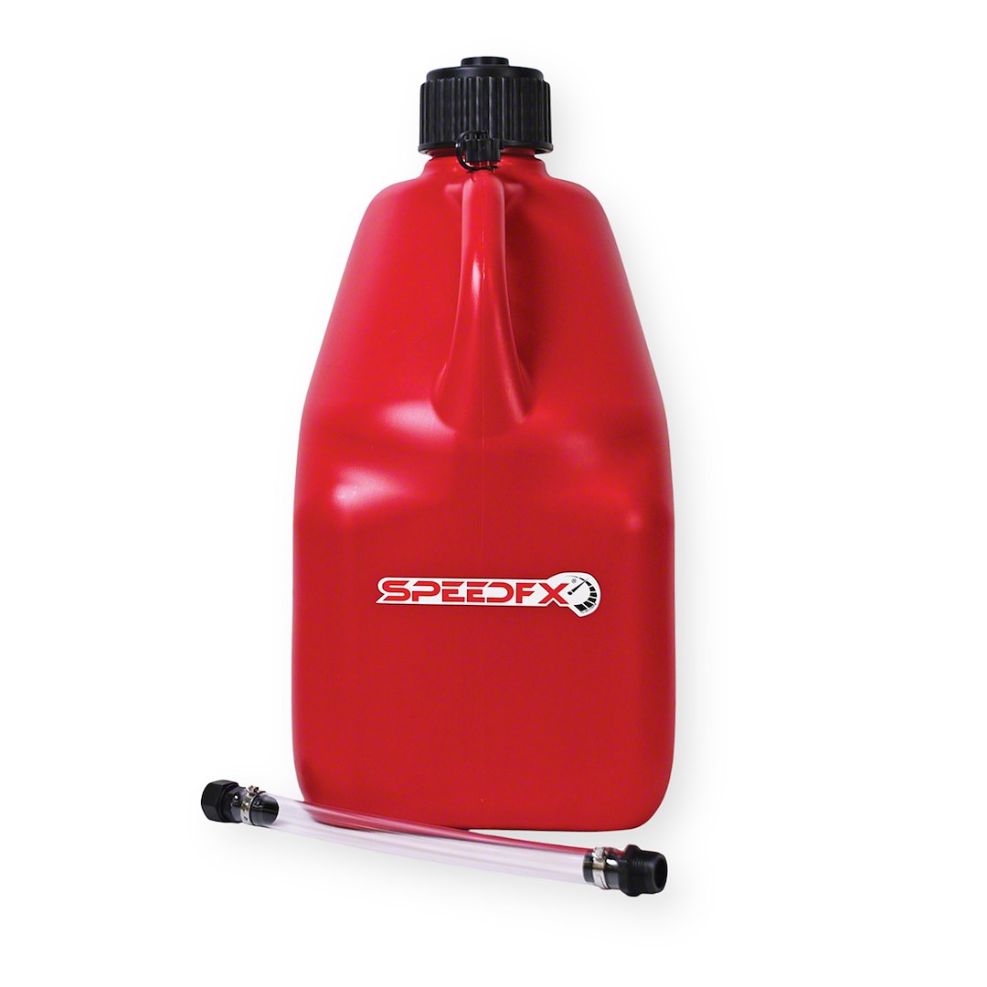 SpeedFX Red Utility 5-Gallon Jug - Heavy-Duty Plastic Container for Industrial and Commercial Use