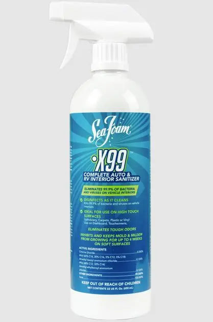 Seafoam X99 Complete Auto & RV Interior Sanitizer for Clean and Fresh Interiors