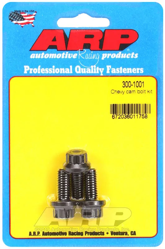 ARP Cam Bolt Kit Part Number 3001001 for Automotive Applications