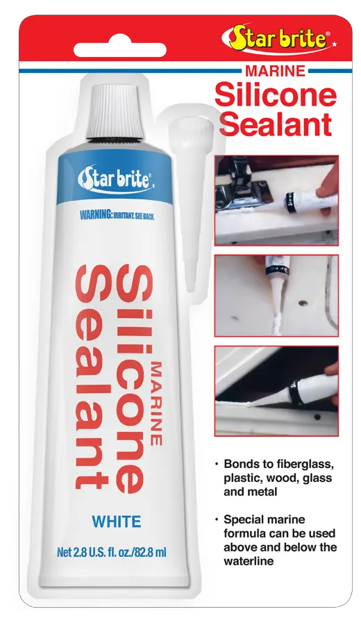 Star Brite Silicone Sealant 2.8 oz White - Part #082101 for Marine and Household Use