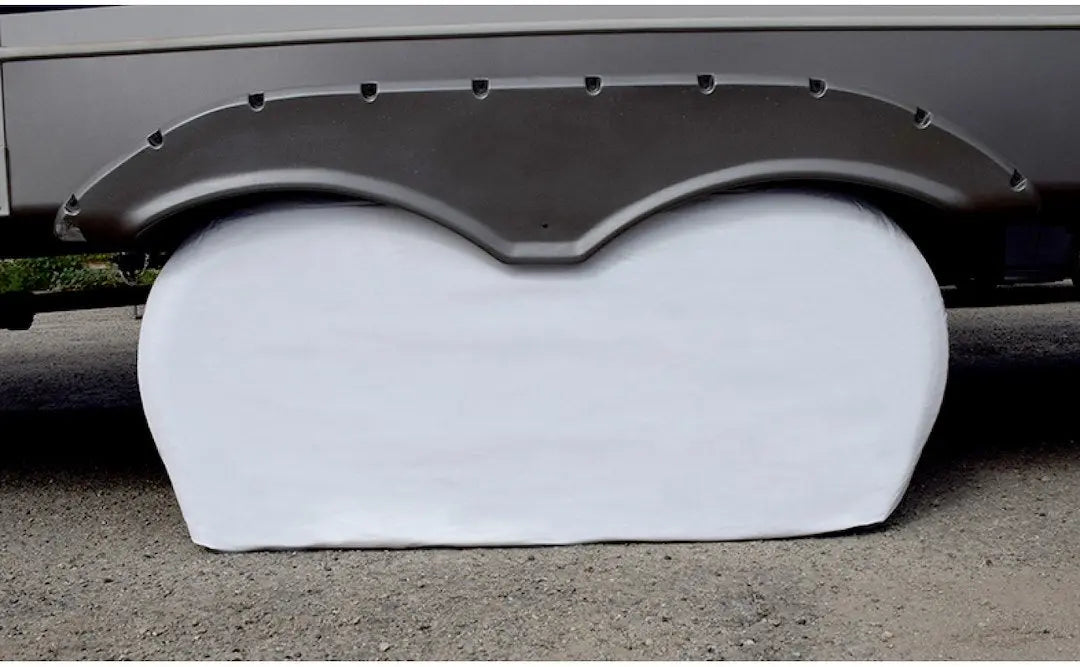 ADCO Double Axle Tire Guard SM White (Part Number 3923)