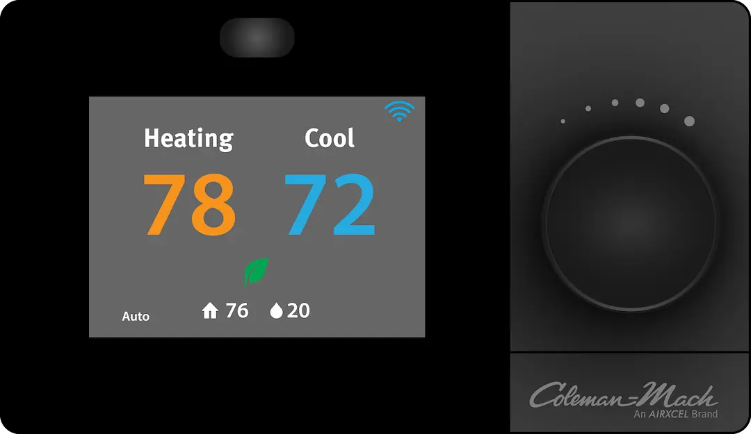 Coleman RVP Mach 12VDC WiFi Wall Thermostat – Model 9420391 by COLEMAN RVP