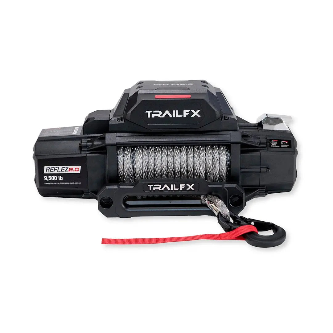 TRAILFX Reflex 2.0 Winch 9.5K Synthetic Rope for Off-Road Recovery