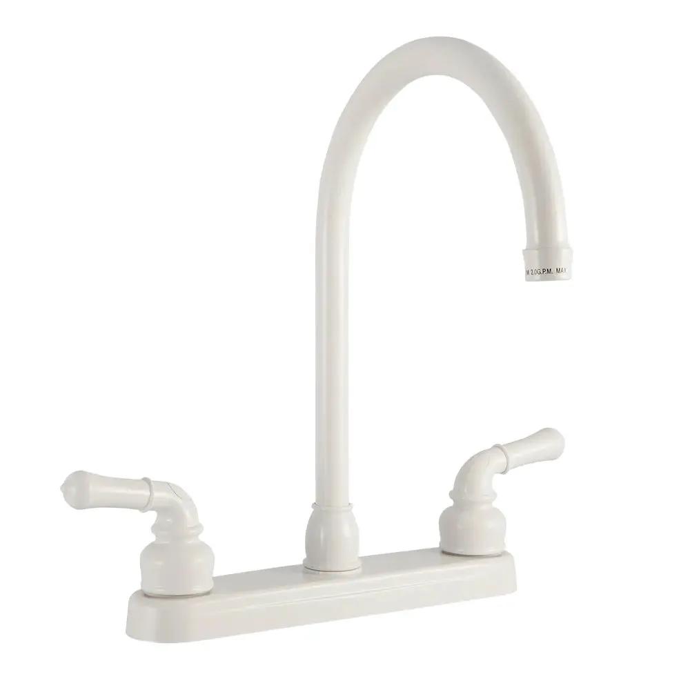 DURA FAUCET DFPK330HCW J-Spout RV Kitchen Faucet in White by DURA FAUCET