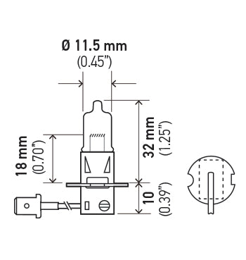 HELLA H335W 12V 35W PK22S T3.25 Automotive Bulb