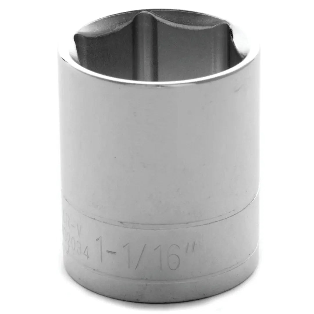 Perform Tool W32034 1-1/16 Inch Socket - Professional Grade Chrome-Plated Tool