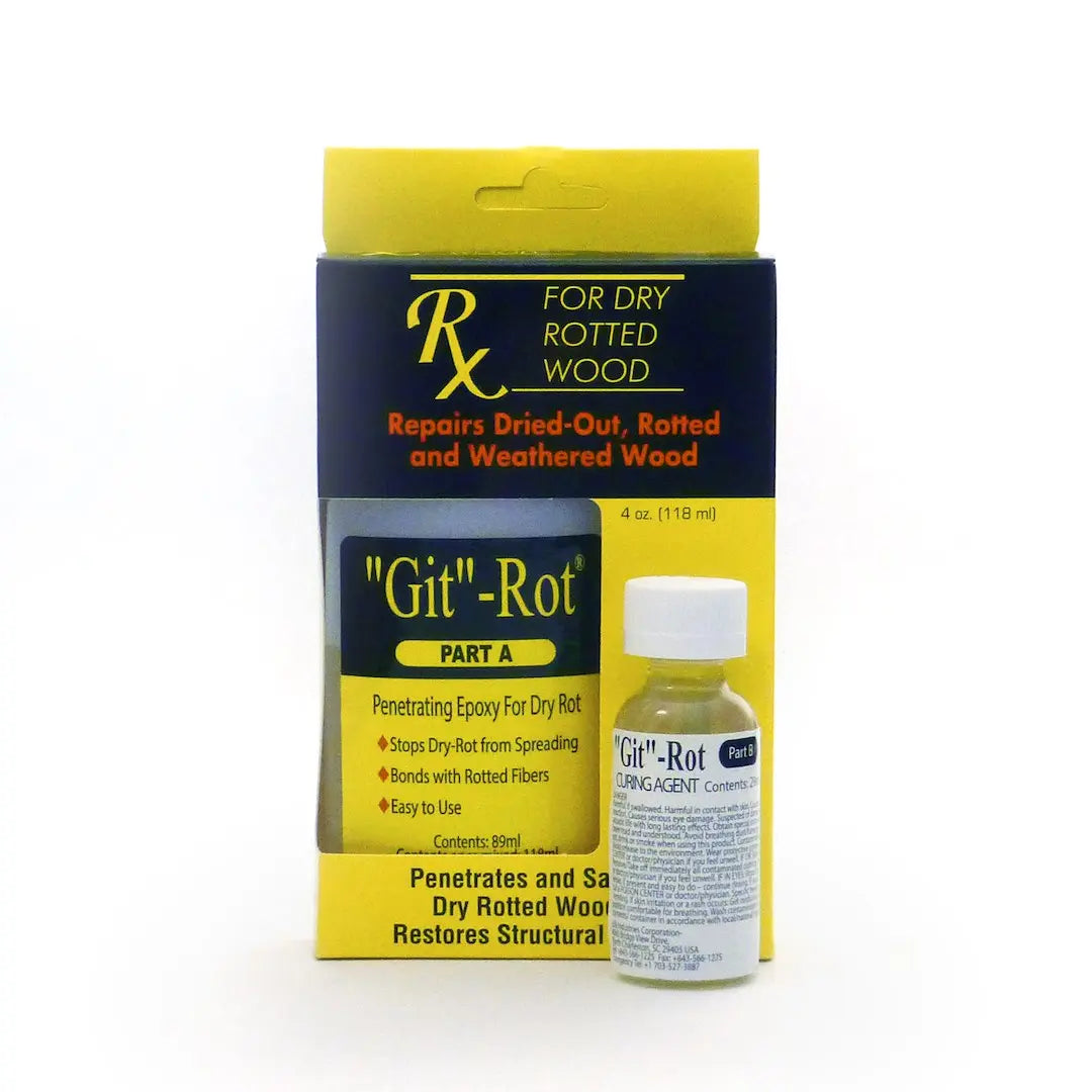 LIFE INDUST. GIT-ROT 4 Fl. Oz. Kit - Effective Wood Rot Treatment Solution