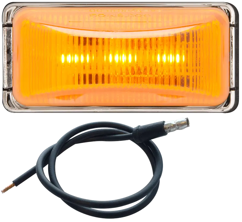 Optronics MCL91AB LED Mark Light Mini Chrome with Amber Lens