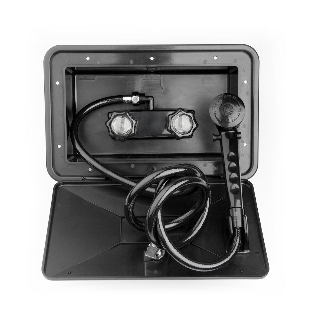 DURA FAUCET DFSA170BK Exterior Show Box Kit in Black