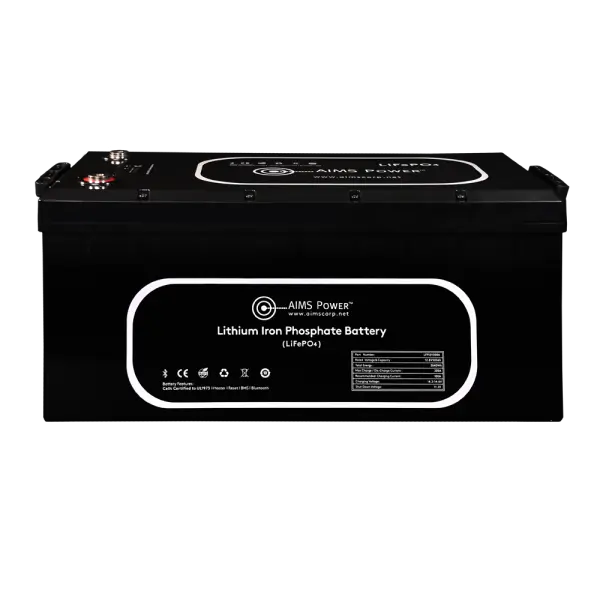 AIMS POWER 12V 300A LiFePO4 Battery with Heater, Part Number 1008776