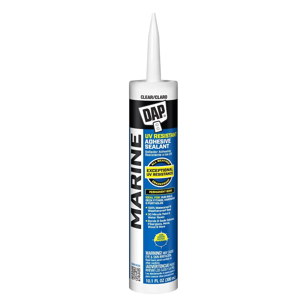 DAP UV Marine Sealant Clear, 10 oz - Weatherproof Adhesive for Marine Applications