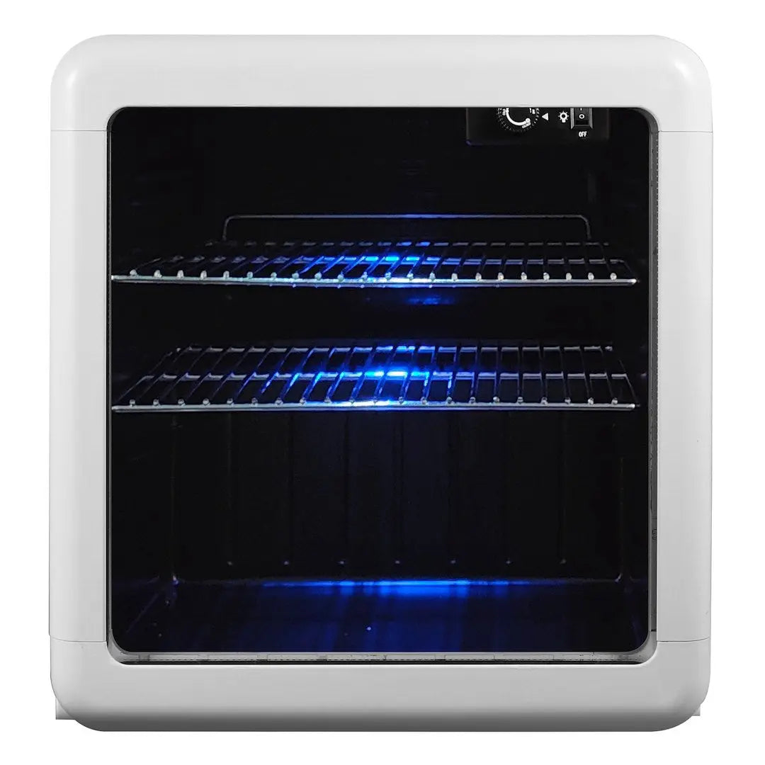 Magic Chef 1.7 cu ft Retro Beverage Cooler MCB17CHW - Compact and Stylish Beverage Storage