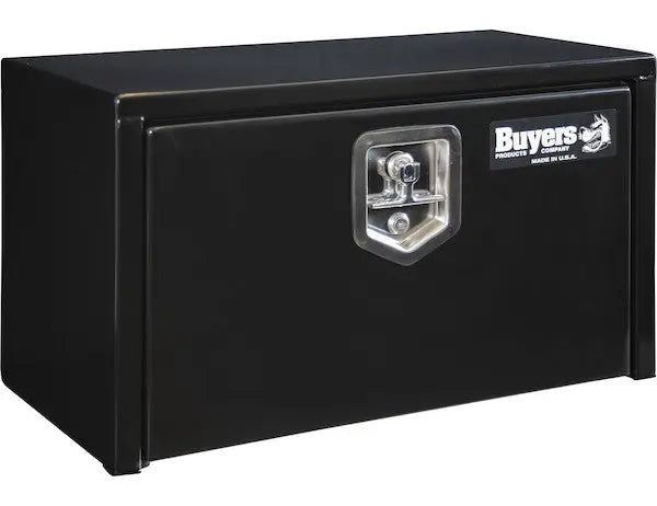 Buyers Products ToolBox 14Hx12Dx24L SST T-Handle Black - Heavy Duty Storage Container