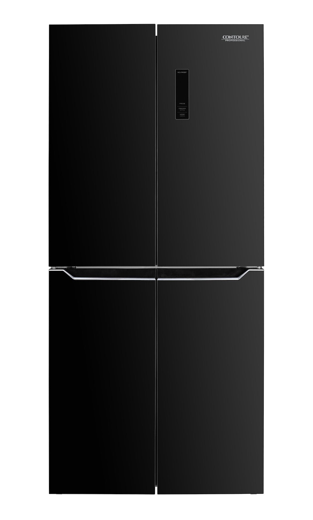NAT.QUALITY R1540GBK Deluxe 15.5-Inch French Door Glass Refrigerator