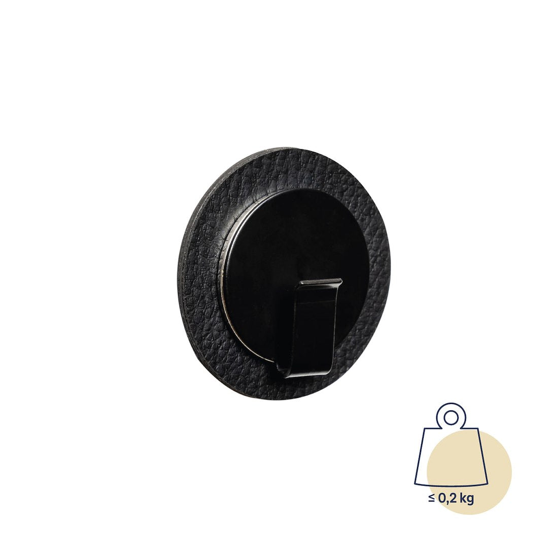 SILWY MAGNET Magnetic Hook Clever Black - Strong Adhesive Wall Mount Hook
