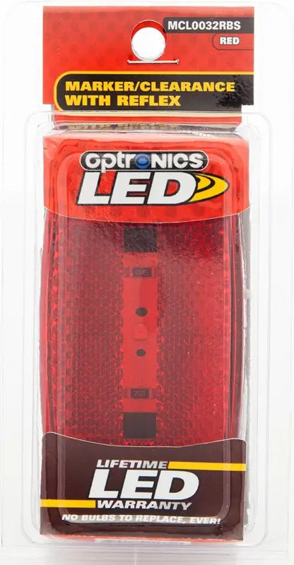 OPTRONICS MCL0032RBS 1 LED Motorcycle Tail Light - Black with Red Lens
