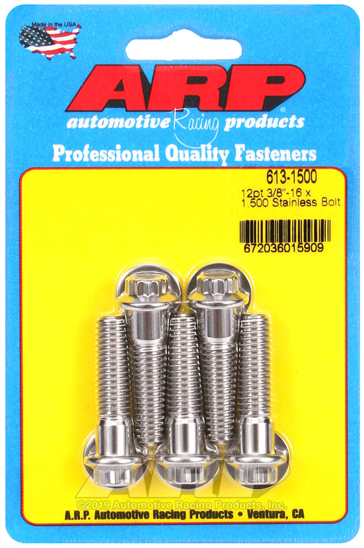 ARP 6131500 3/8-16 x 1.5 Inch Grade 8 Bolts (Pack of 5)
