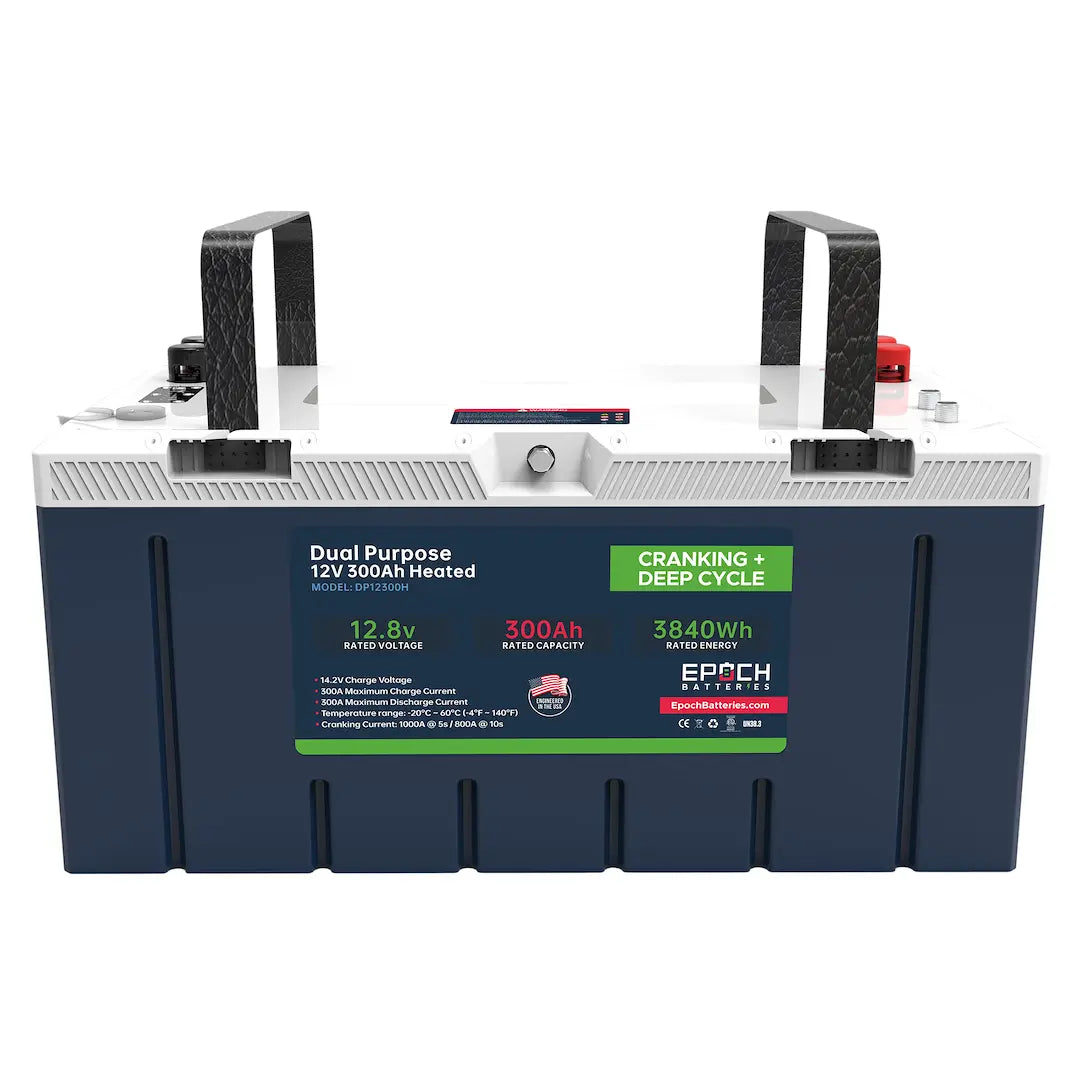 EPOCH BATTER DP12300H 12V 300Ah Group 8D Deep Cycle and Cranking Battery