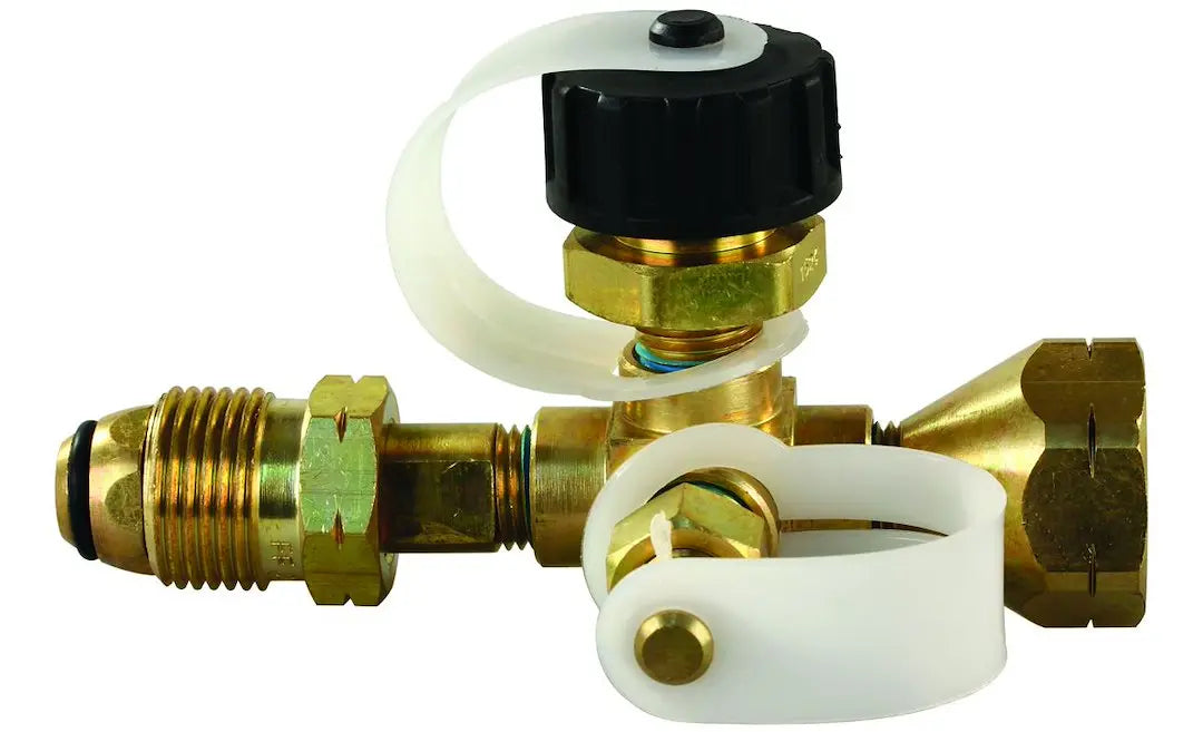 JR Products Propane Branch Tee POL - Durable Brass Fitting for Propane Systems