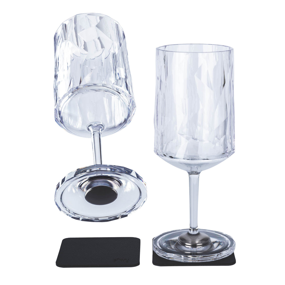 SILWY MAGNET KOWIGC3002 Magnetic Plastic Wine Glasses, 0.3 L