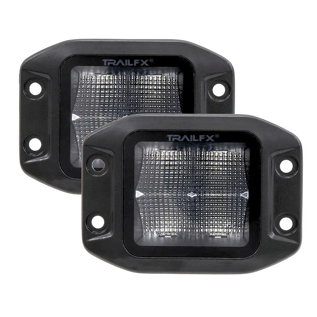TRAILFX 2X2 POD 4X5W Flat Black Flush Mount for LED Lighting by TRAILFX