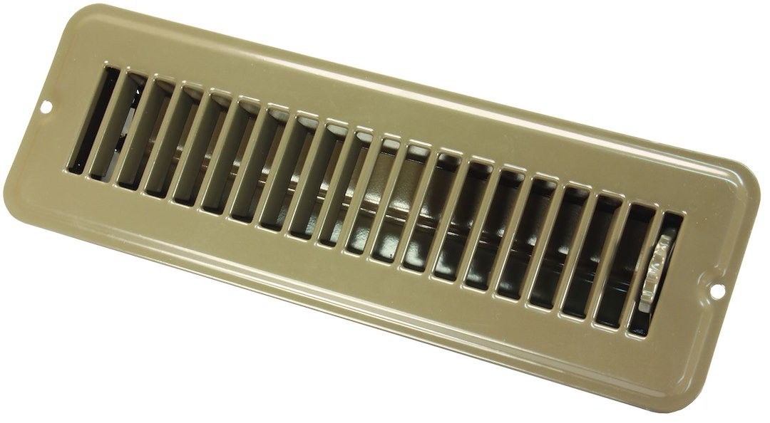 JR Products 0228915 2 x 10 Floor Register in Metal Brown