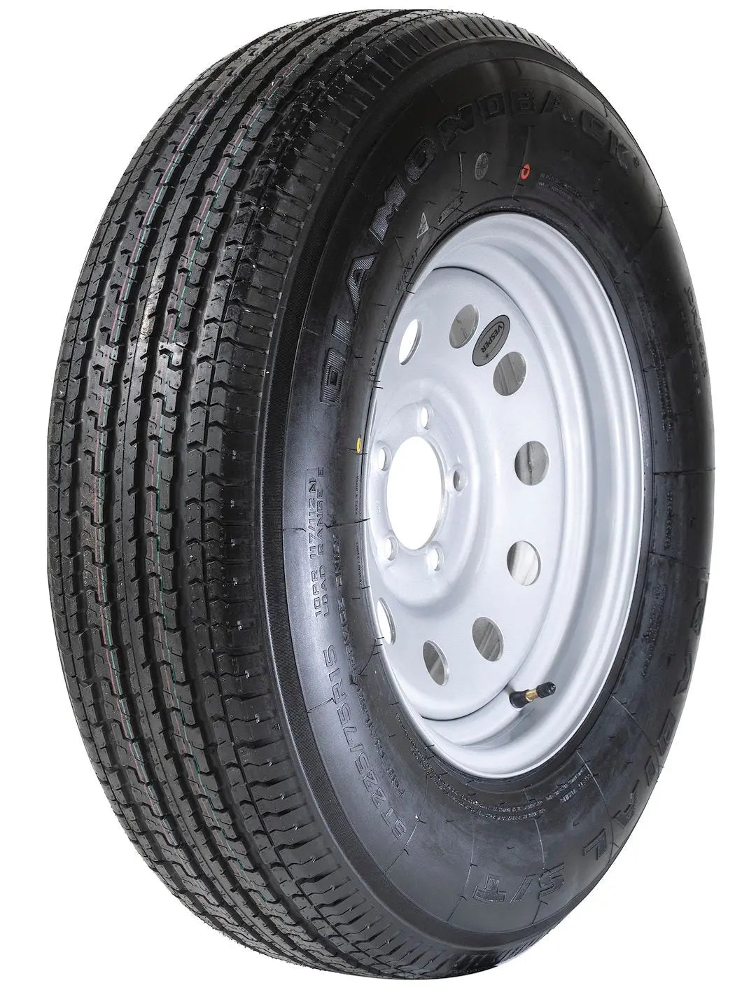 TASKMASTER ST225/75R15 10-Ply DiamondBack Tire with Alloy Wheel