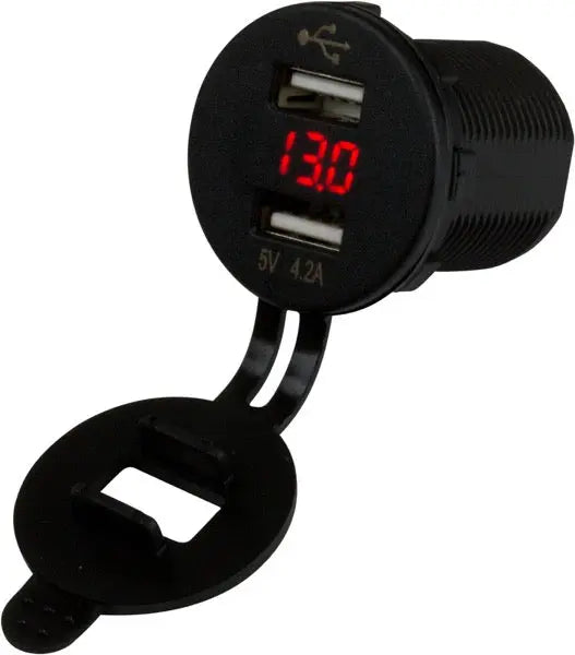 Sea Dog Round Dual USB Socket with Hidden Mount - Part Number 4265171