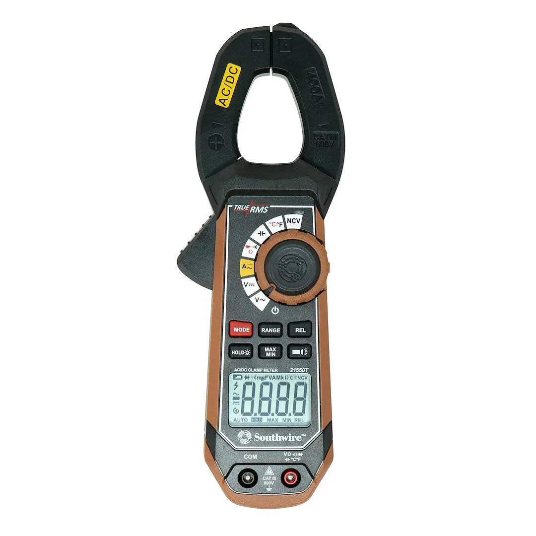 Southwire 21550T Clamp Meter 400A AC/DC True RMS for Accurate Electrical Testing