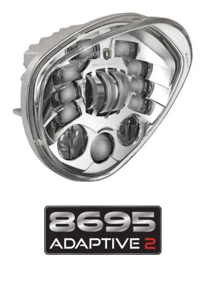 JW Speaker 8695A2 12V LED Headlight Chrome - Durable and High-Performance Automotive Lighting