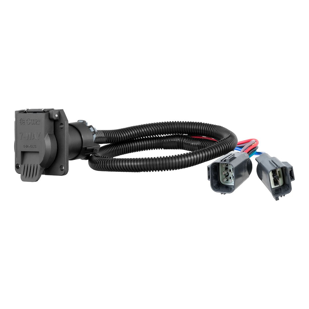CURT MFG Custom Wiring Harness 7-Way RV Blade - Reliable Trailer Connection