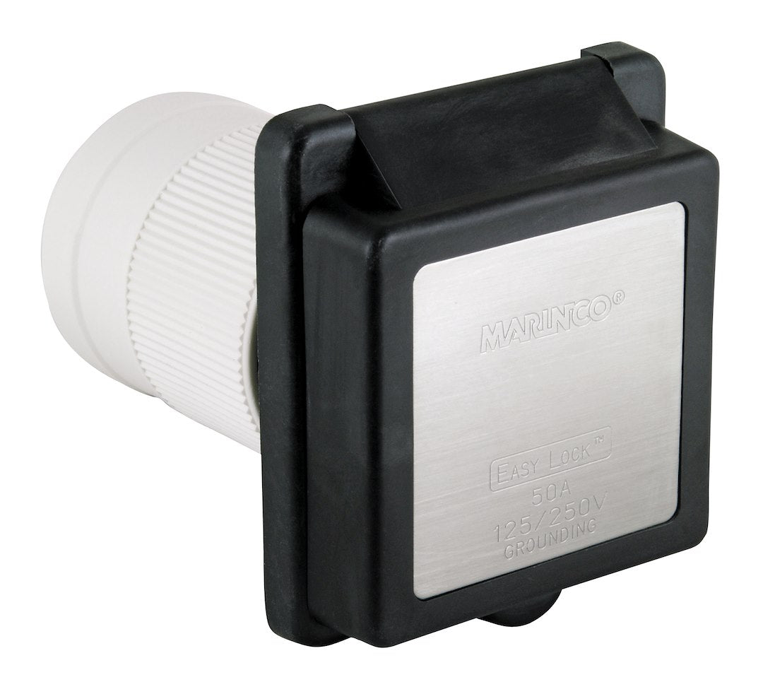 Marinco 6353ELRVBL Standard RV Power Inlet in Black