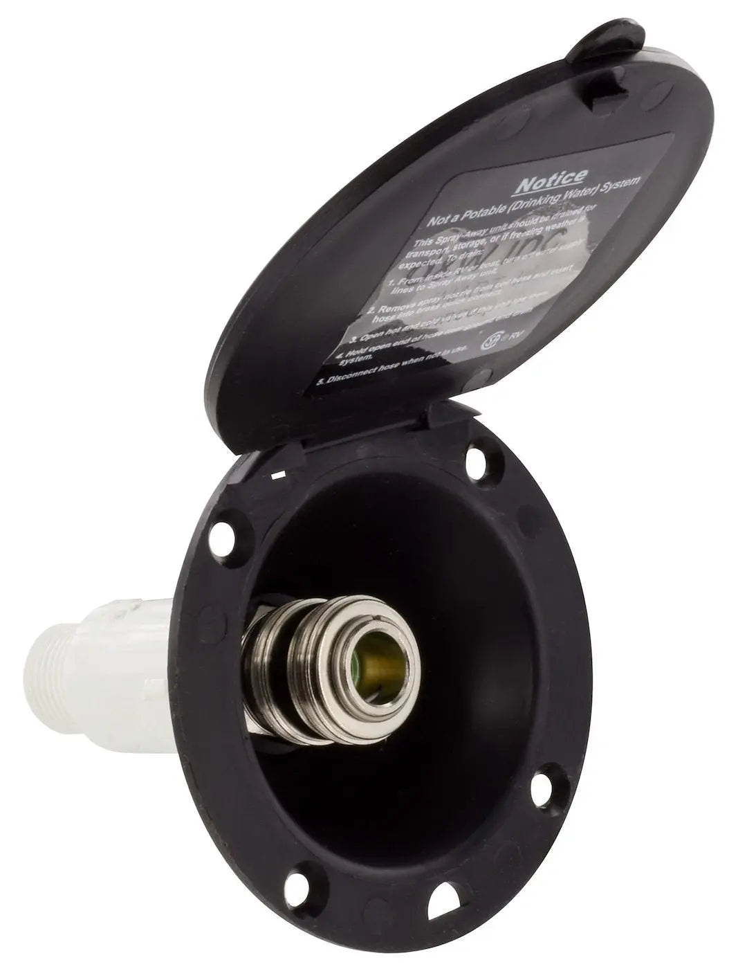 Valterra LLC Spray Port Black RT – Model PF147006 for RV and Marine Applications
