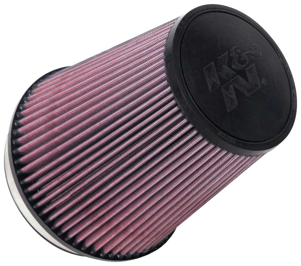 K&N FILTER Universal Clamp-On Air Filter RU1020 for Improved Engine Performance