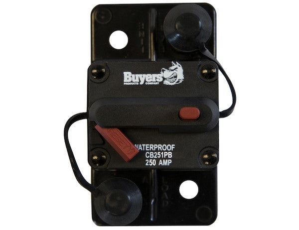 Buyers Prod CB251PB 250 Amp Push-To-Trip Circuit Breaker for Industrial Applications