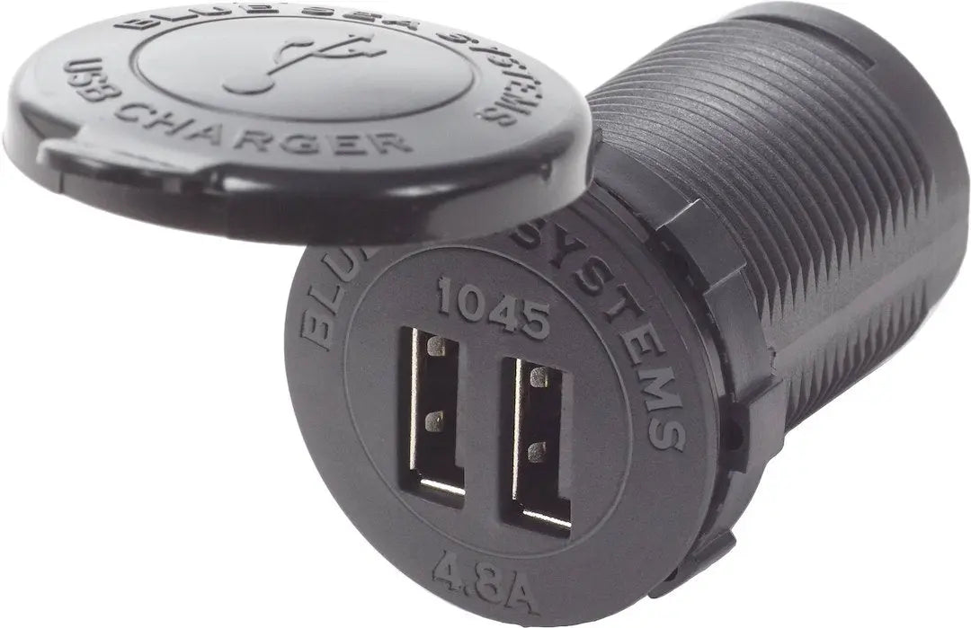 Blue Sea Systems 12/24VDC Socket Dual USB Charging Port (Part #1045BSS)