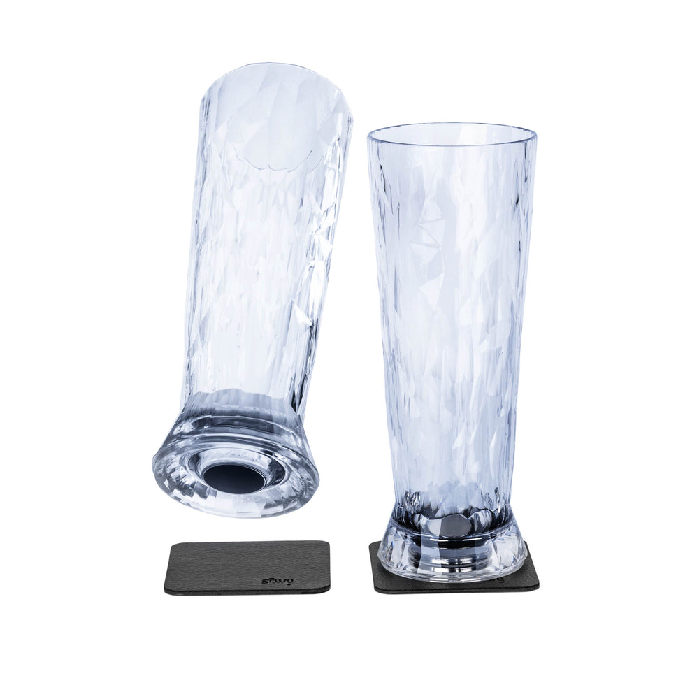 SILWY MAGNET Magnetic Plastic Glasses for Beer - Model KOBEC2