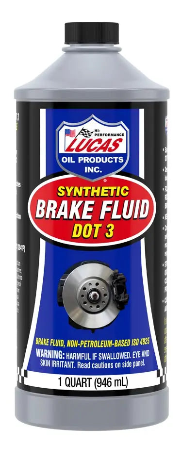 Lucas Oil DOT 3 Brake Fluid Quart - High-Performance Automotive Brake Fluid