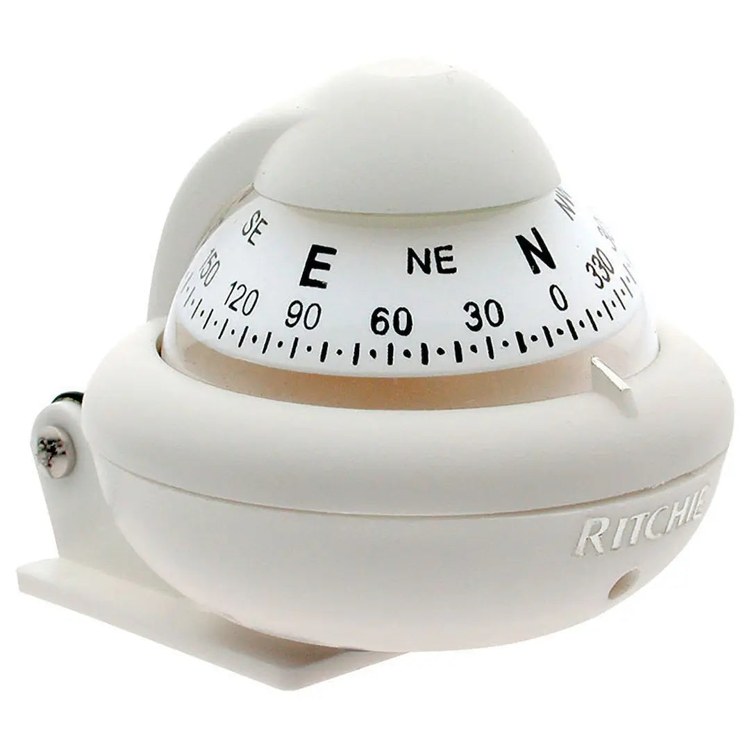 Ritchie Navi Compass Mounting Bracket with 2-Inch Dial - White (Part #X10WM)